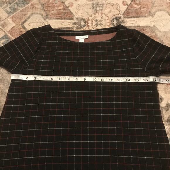 J. Jill Window Pane Top - Navy Red White - Size XS - Picture 5 of 6